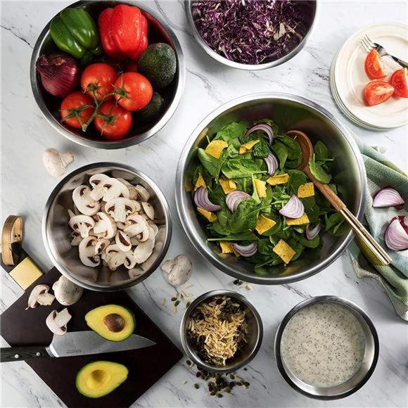 Stainless Steel Mixing Bowls (Set of 6) - Picture 6 of 6